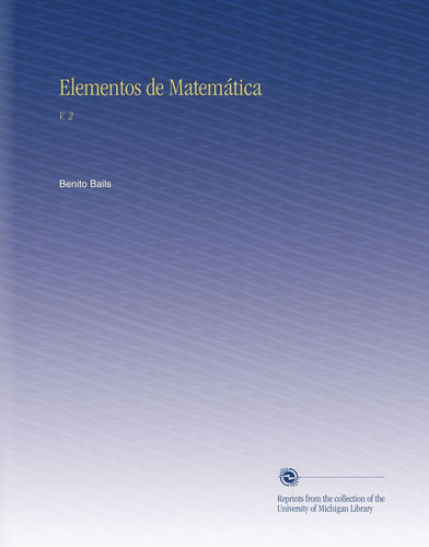 Libro Elementos De Matemática: V. 2 (spanish Edition) Lcm8
