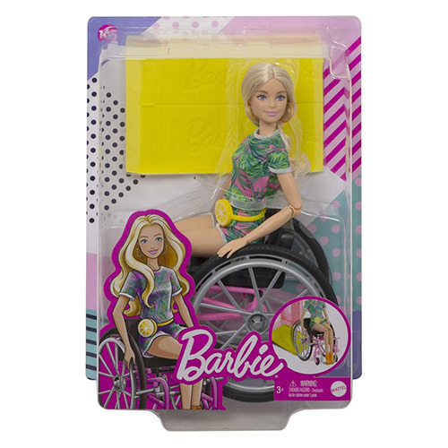 Muñeca Barbie Fashionista En Silla De Ruedas Grb93 Ub