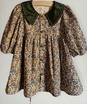 Comprar Vestido De Flores Con Cuello De Pana Para Niñas