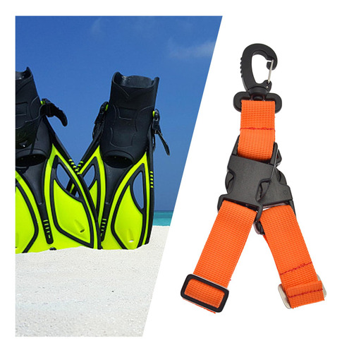 Buceo Flippers Hebillas Universal Gear Buceo Aletas Naranja