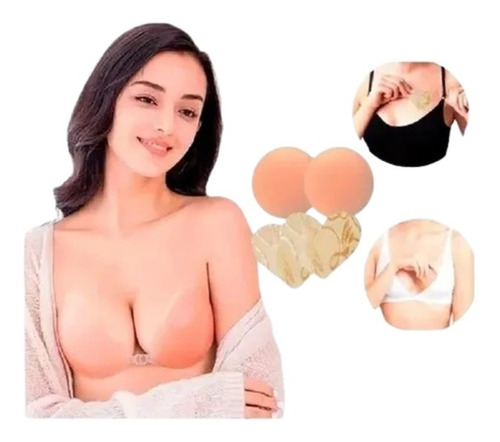 Set X 7 Corpiño Silicona Bra + Cubre Pezones Reutilizables