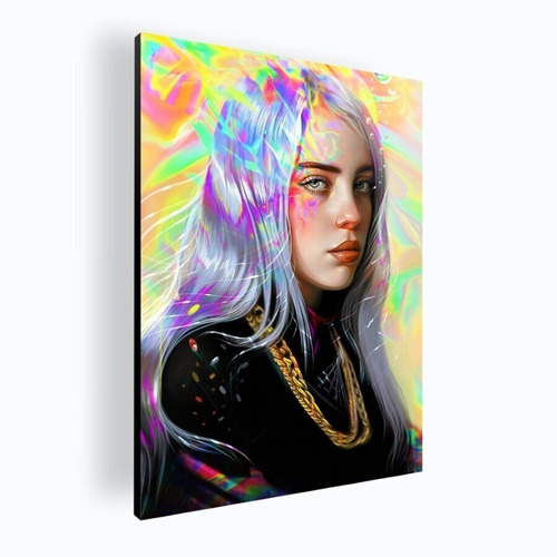 Cuadro Decorativo Poster Mural Billie Eilish 42x60 Mdf