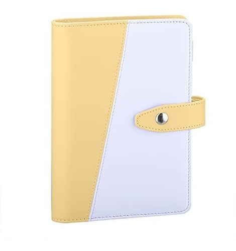 Carpeta A6 Para Agenda Con 6 Anillos Recargable Amarillo/bc 