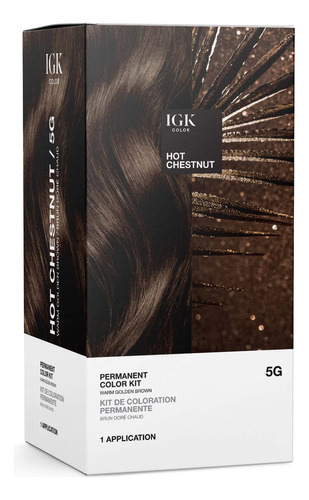  Igk Kit De Color Permanente Hot Chestnut, 4.57 Fl. Oz