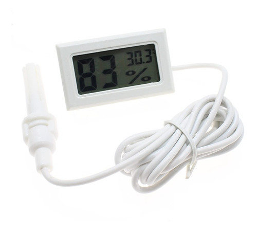 Termohigrometro Digital -50~70c Blanco Temperatura Con Sonda