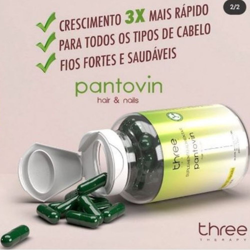 Capsula Pantovin Crescimento Cabelos 60 Dias