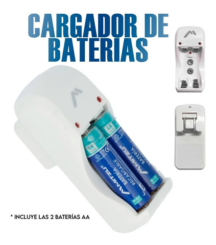 Imagen 2 de 7 de Cargador Con 26 Baterías Recargables 8 Aaa Y 18 Aa Mitzu