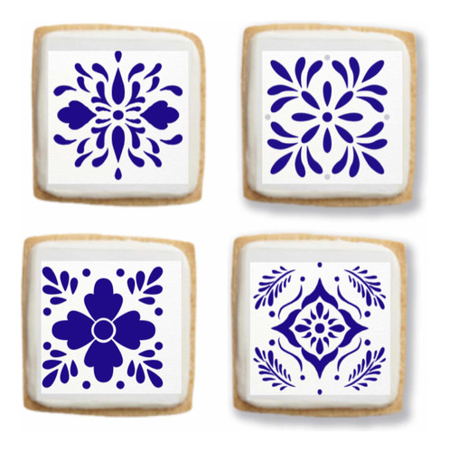 Galletas Decoradas Mosaicos Talavera - 30pz