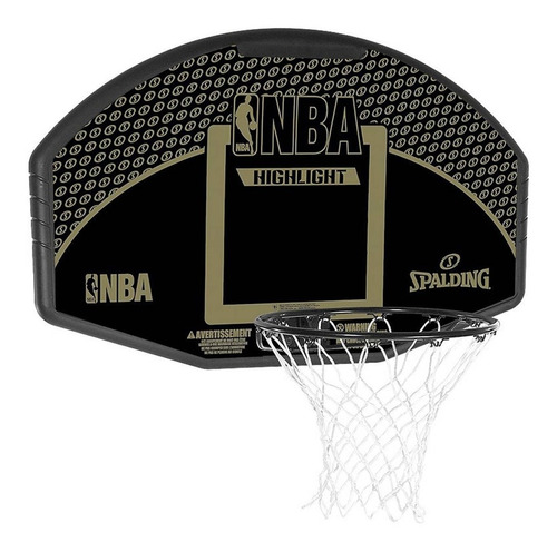 Tablero Basquet + Aro Spalding Basket Nba Fan Highlight 44´´ Curvo Compuesto Importado