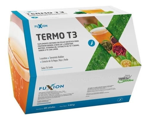 Imagen 2 de 4 de Fuxion Pack Control De Peso T Nocarb + Termo T3