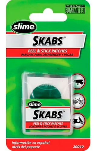 Imagen 2 de 9 de Kit Parches Autoadhesivos P/ Bicicleta Slime Skabs - Racer Bikes