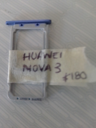 Bandeja De Porta Sim Huawei Nova 3 Color Azul Tornasol