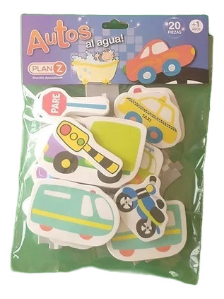 Autos Al Agua Figuras De Goma Eva Para El Baño Sin Bolsa