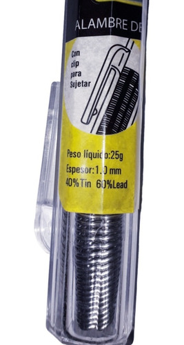 Estaño Alambre Soldadura Covo 1mm Tubo 25gr 40/60