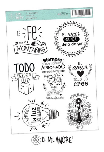 Stickers Autoadhesivas · Transparentes · De Mil Amore'