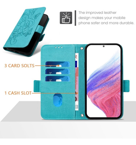 Funda De Rosas Con Estampado Para Samsung Galaxy A16/a54/a24