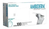 Comprar Guantes descartables antideslizantes Ambiderm Soft color blanco talle G de nitrilo x 100 unidades