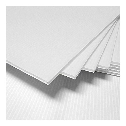 Plastico Corrugado Blanco   1000 Mm X 700 Mm 2,2mm