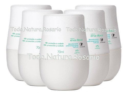 Desodorante Roll On Erva Doce Unisex X5 Todo Natura Rosario