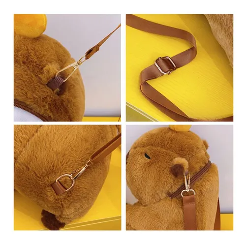 Mochila De Felpa Capibara Kawaii Para Niños Unisex
