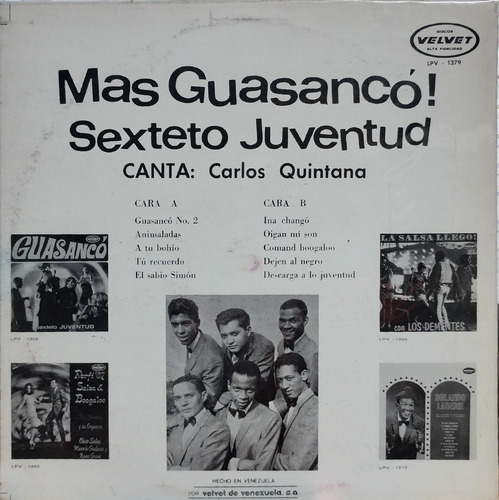 Sexteto Juventud - Mas Guasancó - Lp (Usado)