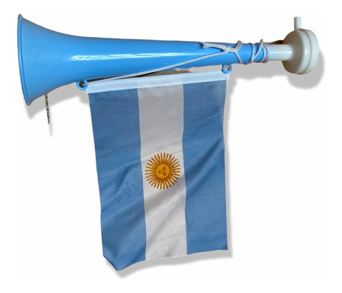 Corneta Bocina Con Bandera Argentina Mundial