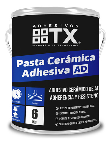 Adhesivo Cerámico En Pasta Da Doble Acción 6 Kg Galón Tx