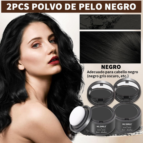 2 Kit Polvo Maquillaje De Fibra Capilar Cubre Raíz Cabello