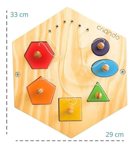 Painel Sensorial Colmeia Formas De Encaixe- Criando