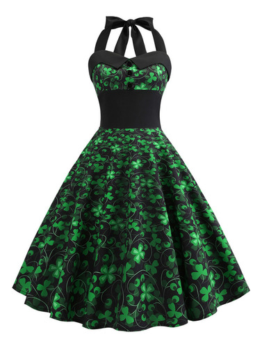 Vestido L Para Mujer Del Día De San Patricio, Manga Larga, E