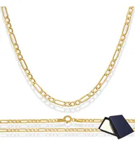 Comprar Cadena Figaro 3x1 Italy 2.8mm 10k 10 Kilates 55cm Mujer Hombre Oro Puro 10k Cadena Oro Italiano Italy Oro Regalo Novio Novia Oro Aniversario Joyería Fina 10k Oro Puro 10k 10 Kilates Tejido Figaro 10k