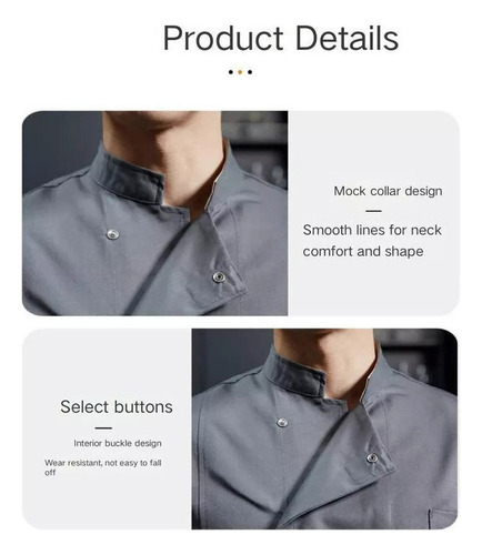 Abrigo De Cocinero Unisex, Camisa De Cocinero De Manga Larga