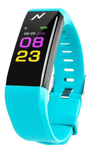 Smartband Noga Band NG-SB01 caja negra, malla celeste