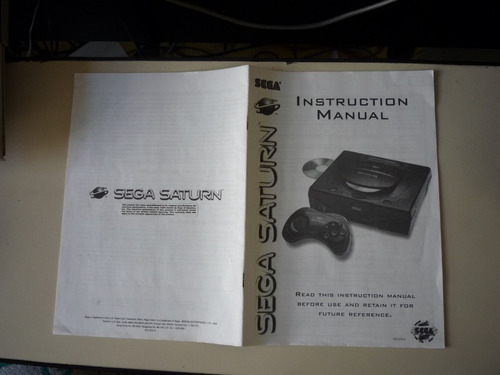 Manual Do Sega Saturno Americano Original