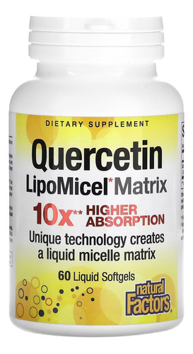Natural Factors Quercetin Lipomicel Matrix X 60 Cáps