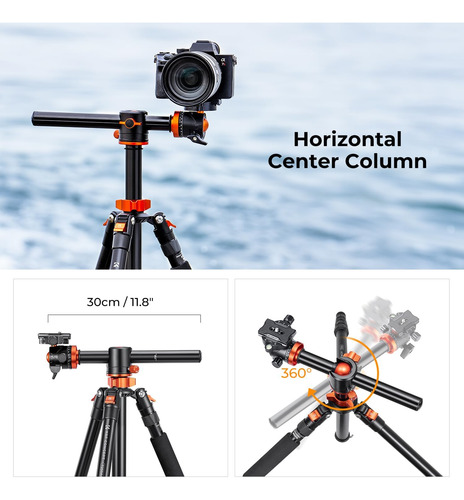 Concepto K&f Cámara De 67 Pulgadas Trípode Horizontal Trípod