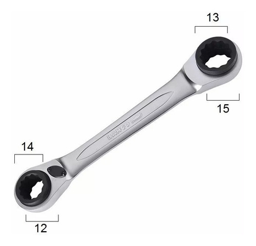 Llave Ratchet Bahco S4rm  4 Medidas 12-13-14-15mm Reversible