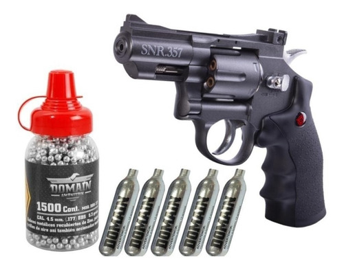 Kit 1500 Balines + 5 Co2 + Pistola De Co2 4.5 Crosman