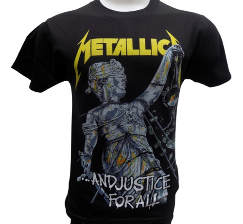 Remera De Metallica Justice For All Rockería Que Sea Rock 