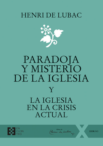 Libro Paradoja Y Misterio De La Iglesia - De Lubac, Henri