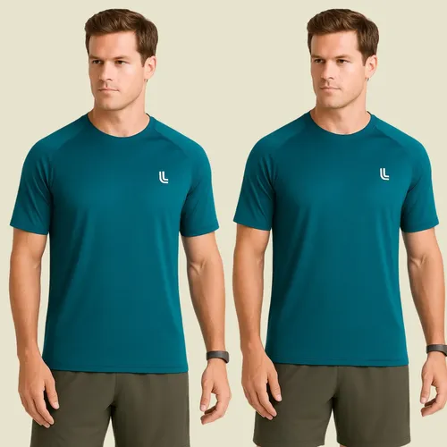 Kit 2 Camiseta Dry Masculina Fit Lupo Básica Academia
