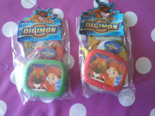 Digimon - Tira Tazos Con Blister Sin Abrir Lote X 2 Paq.