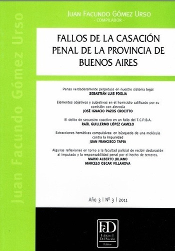 Fallos De La Casacion Penal De La Provincia De Buenos Aires.