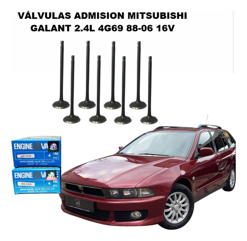 Válvulas Admision Mitsubishi Galant 2.4l 4g69 88-06 16v