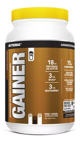 Ganador De Masa Muscular Magra Gainer Nutremax