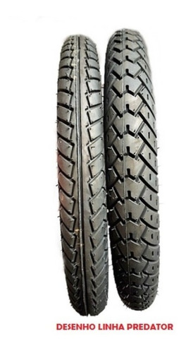 Par Pneu Maggion 2.75-18 + 90/90-18 Moto Sem Câmara Predator