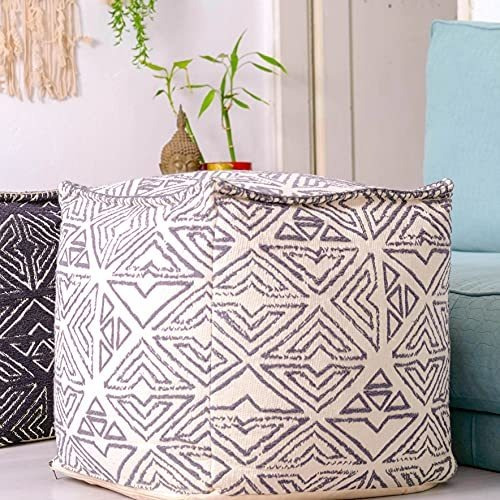 Mandala Life Art Bohemian Pouf Cube Cover - 20 Pulgadas De L