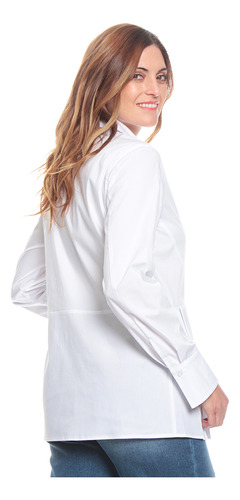 Blusa Wados Manga Larga Lisa Con Cuello Camisero