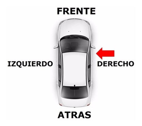 07-12 Nissan Sentra Espejo Lateral Electrico Lado Derecho