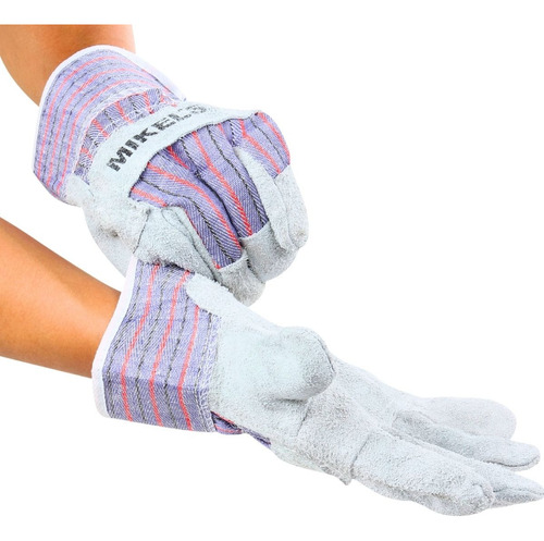 Guantes De Carnaza Con Loneta Mod Gcl-2 Mikels